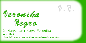 veronika negro business card